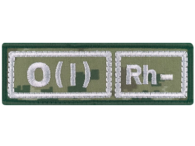 Полоска группа крови ПС AB(IV) Rh+ на цифре тактика.